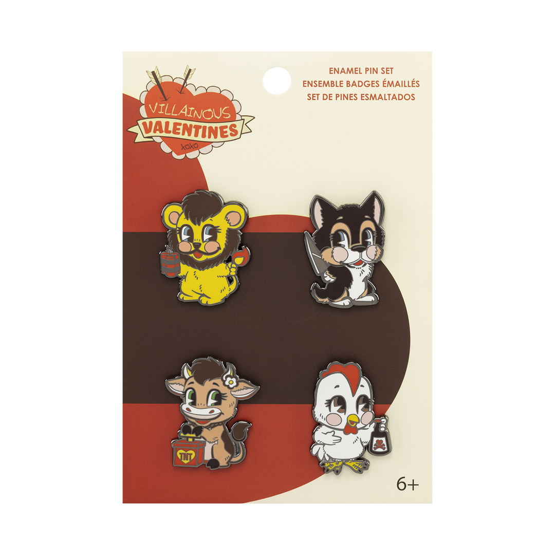 Loungefly Funko Villainous Valentines: - Pin Set 4-Pack