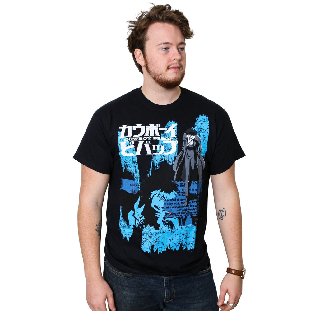 Cowboy Bebop Spike Anime Opening Credits Adult T-Shirt