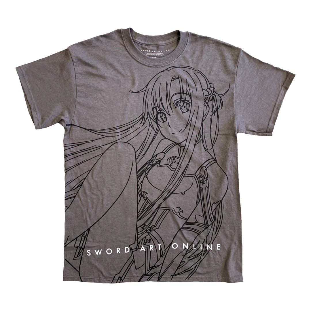 Sword Art Online - Asuna Sitting Line Art Adult T-Shirt