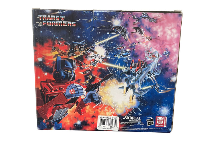 Transformers Autobots Optimus Prime And Grimlock 2 pack Pint Glass Set