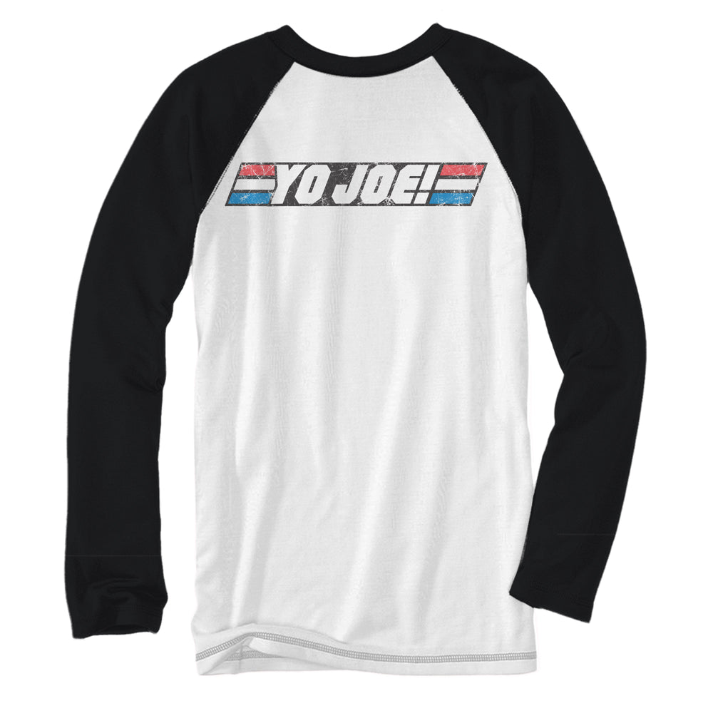 G.I.Joe Logo 80's Yo Joe! Baseball Raglan Style Adult T-Shirt