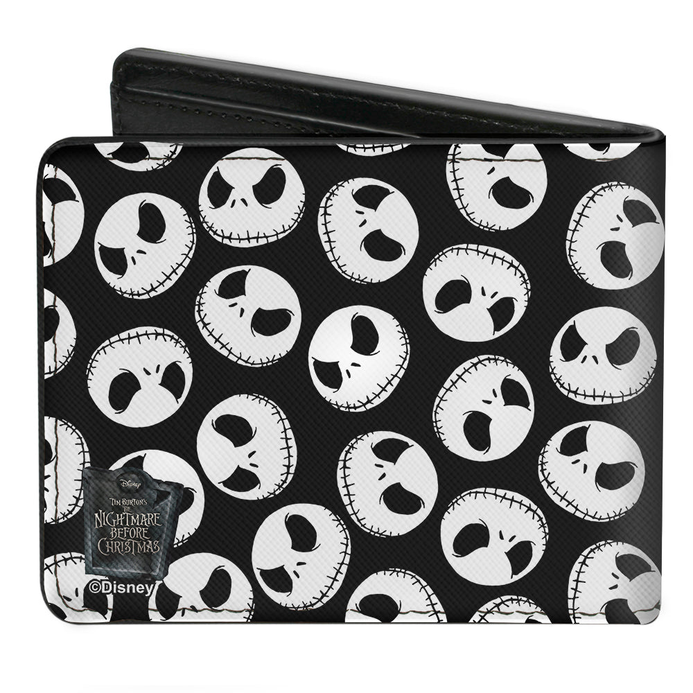 Nightmare Before Christmas Jack Expression Scattered Bi-Fold Wallet