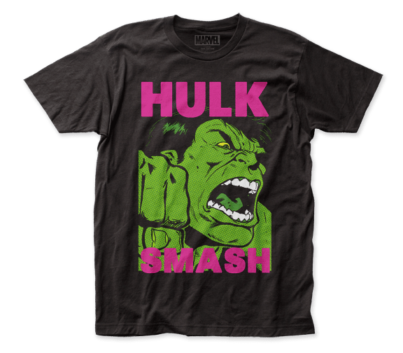 Marvel Comics Hulk Halftone Face Adult Unisex Fitted T-Shirt