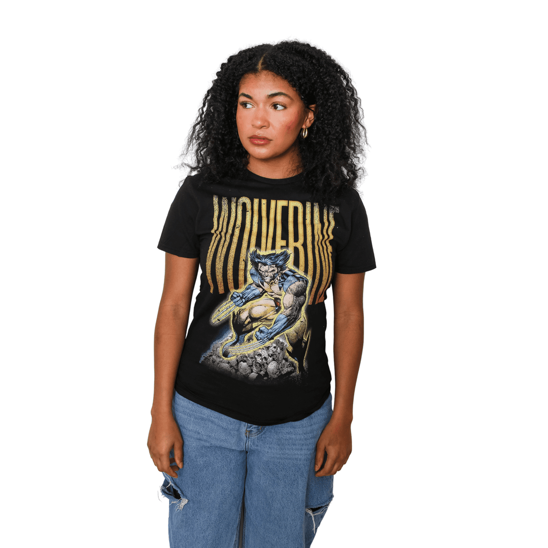 X-Men Wolverine Skull Pile Marvel Comics Adult T-Shirt