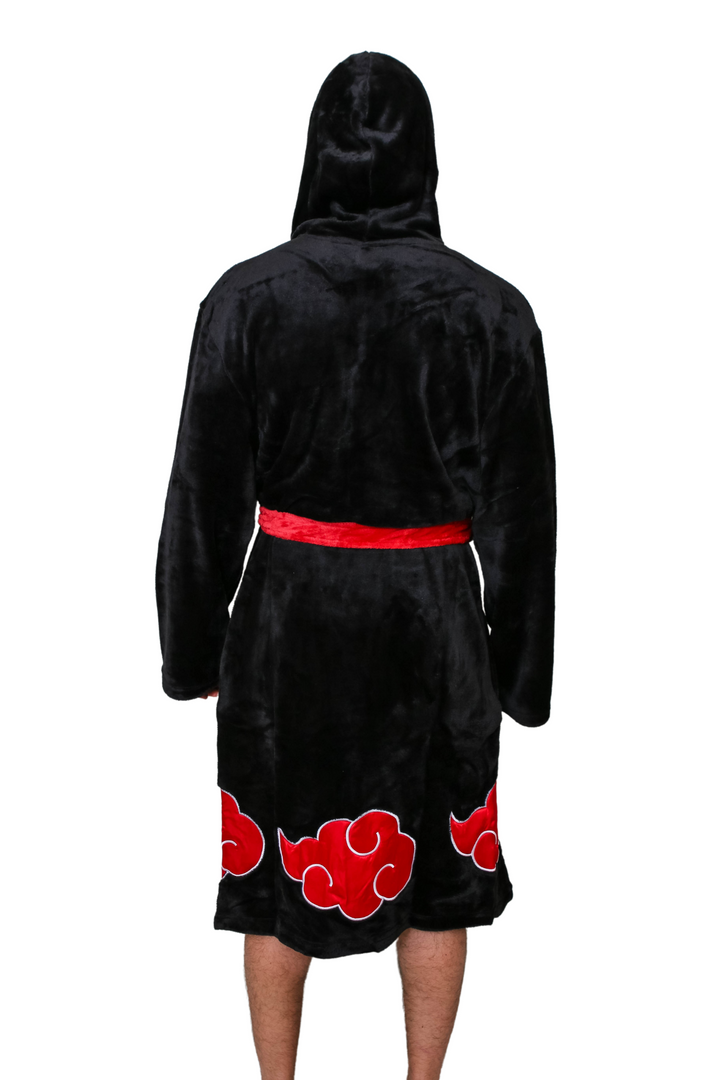 Naruto Shippuden Akatsuki Costume Bath Robe Fleece Anime Bathrobe