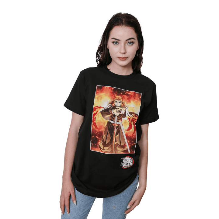Demon Slayer Kimetsu no Yaiba the Movie Mugen Train Rengoku Adult T-Shirt