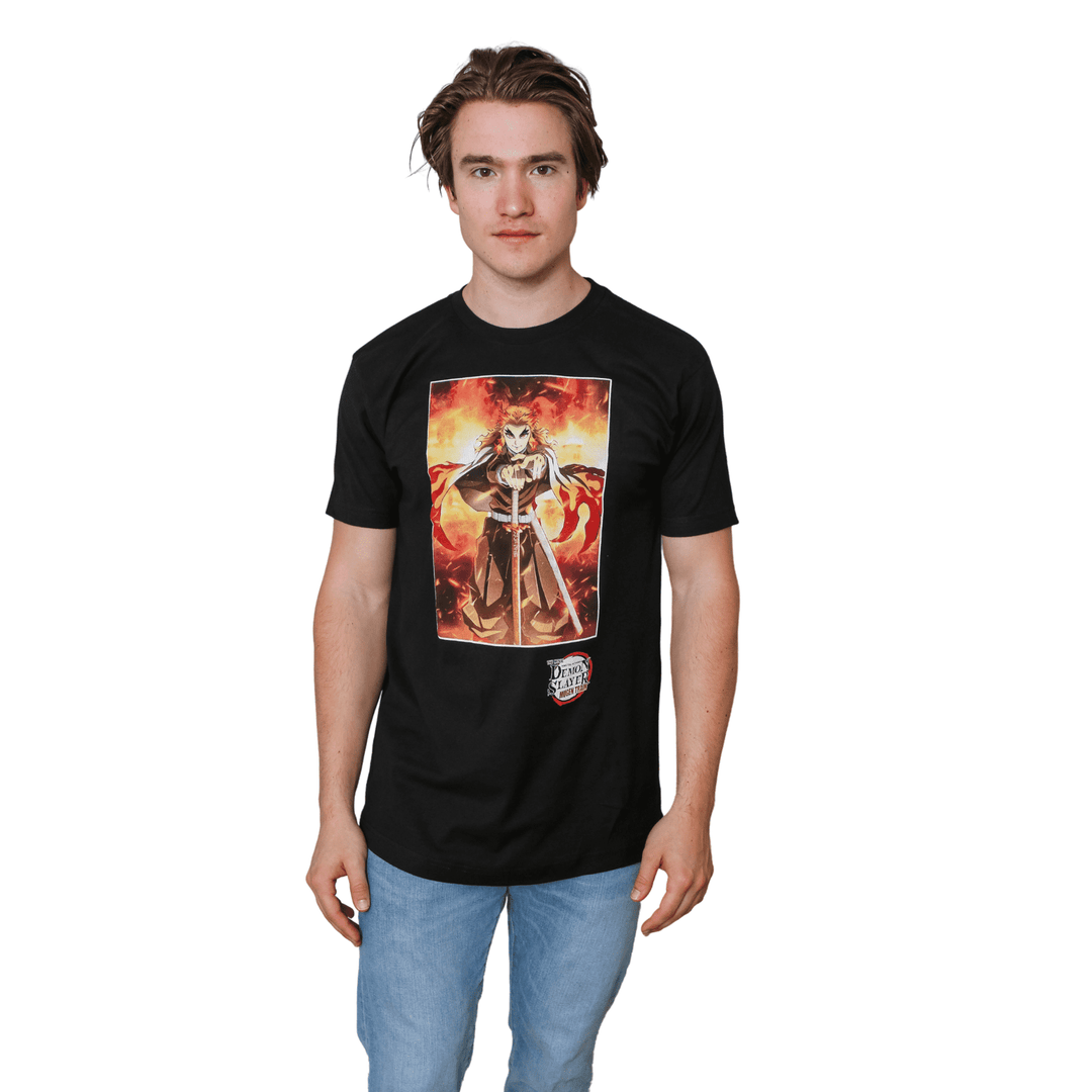 Demon Slayer Kimetsu no Yaiba the Movie Mugen Train Rengoku Adult T-Shirt