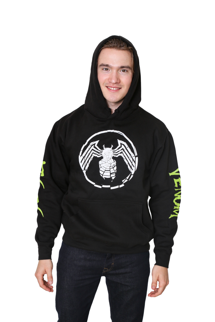 Venom Shatter Symbol With Kanji Marvel Pullover Hoodie