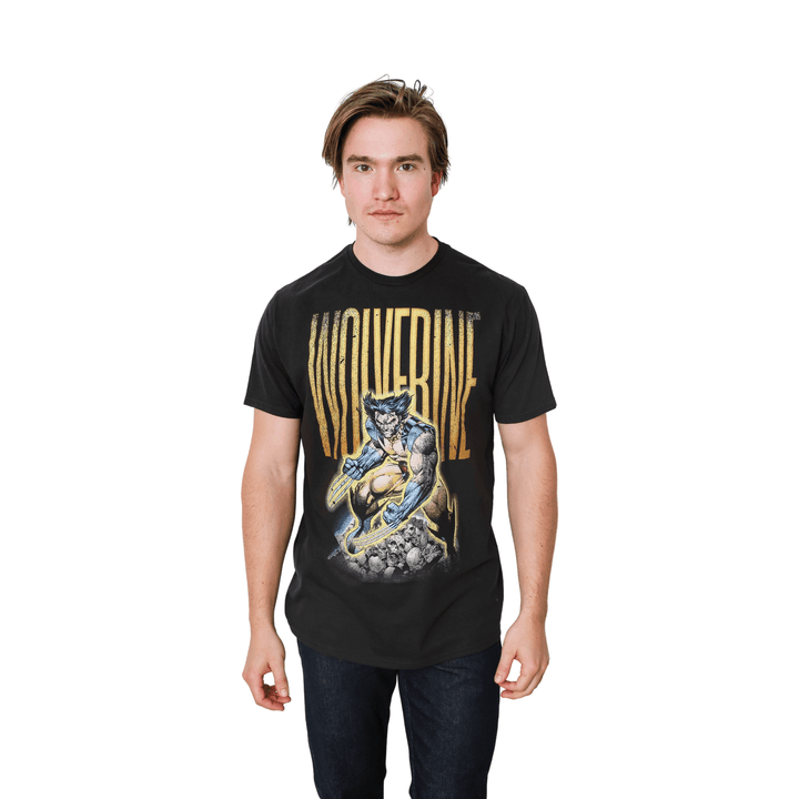 X-Men Wolverine Skull Pile Marvel Comics Adult T-Shirt