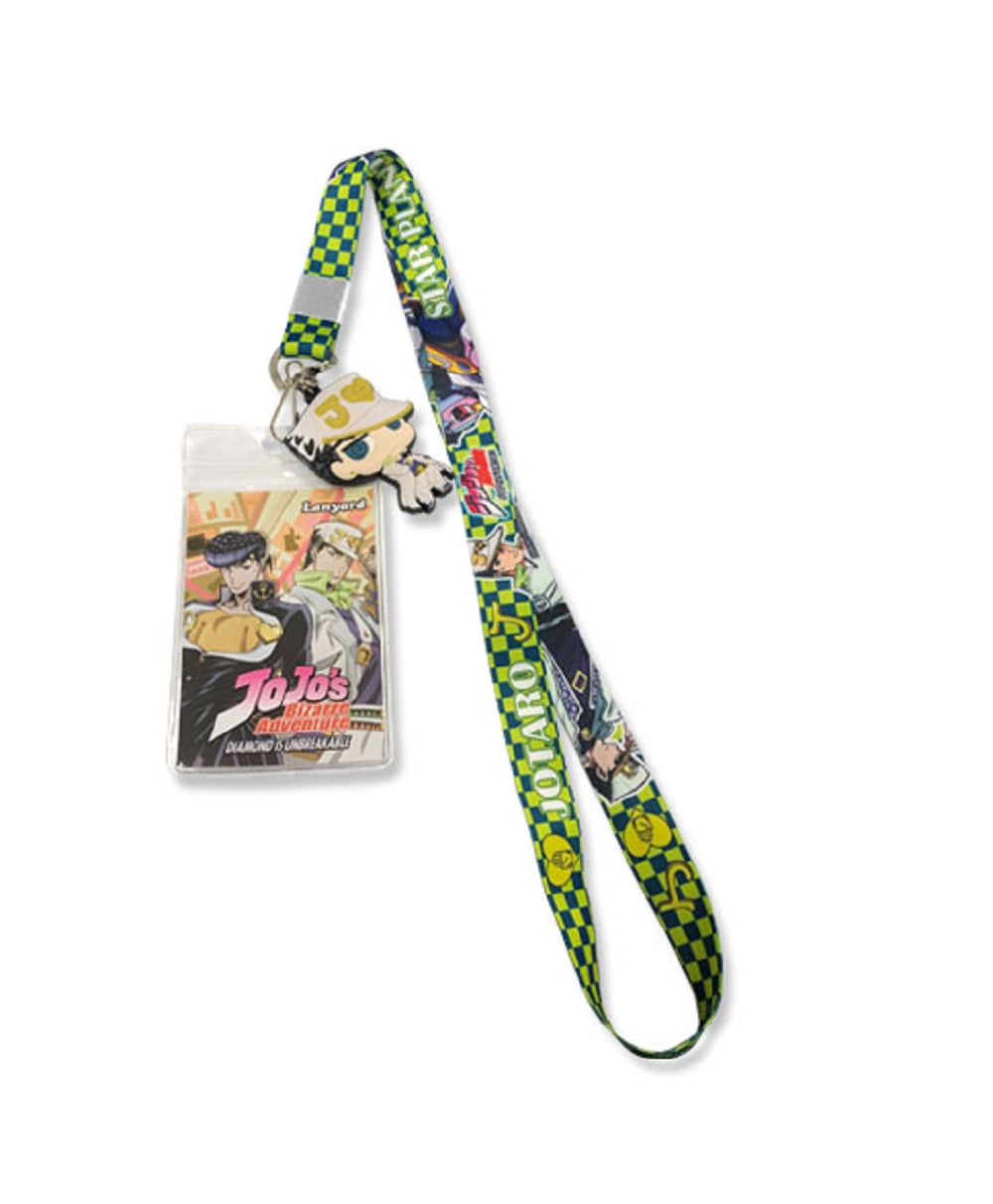 Jojo Bizarre Adventure Jotaro & Star Platinum Anime Lanyard Neck Strap Id Holder