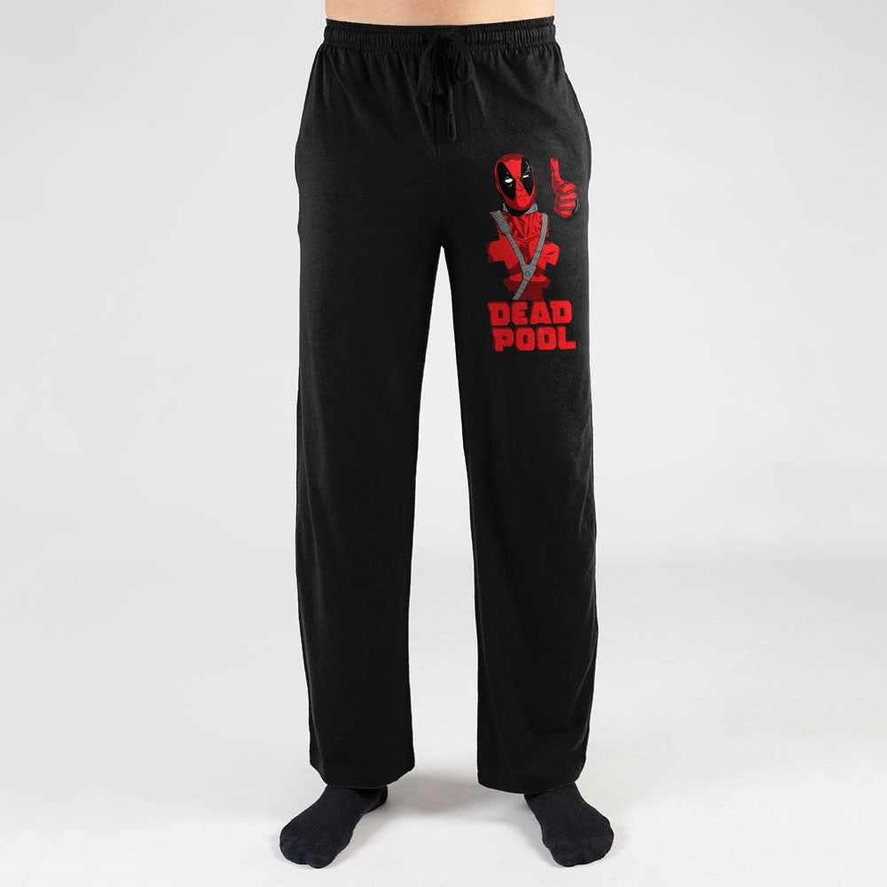 Marvel Comics Deadpool Thumbs Up Print Pajama Sleep Pants