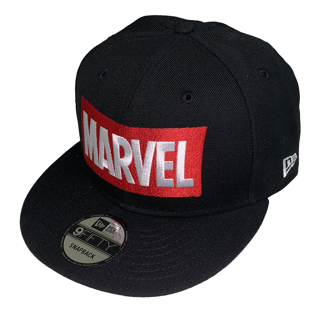 Marvel Comics Logo New Era 9Fifty Black Snapback Cap Hat