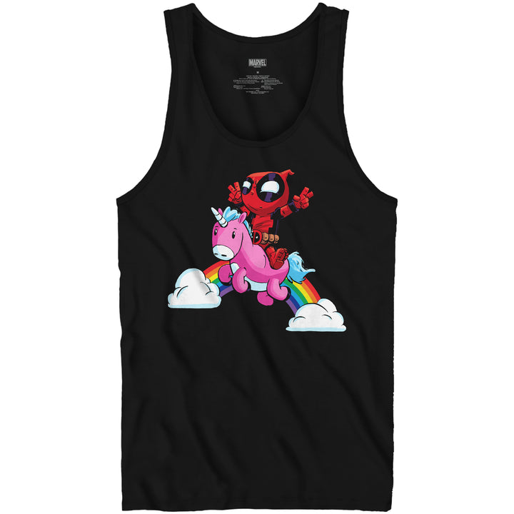 Deadpool Rainbow Power Marvel Comics Adult Tank Top