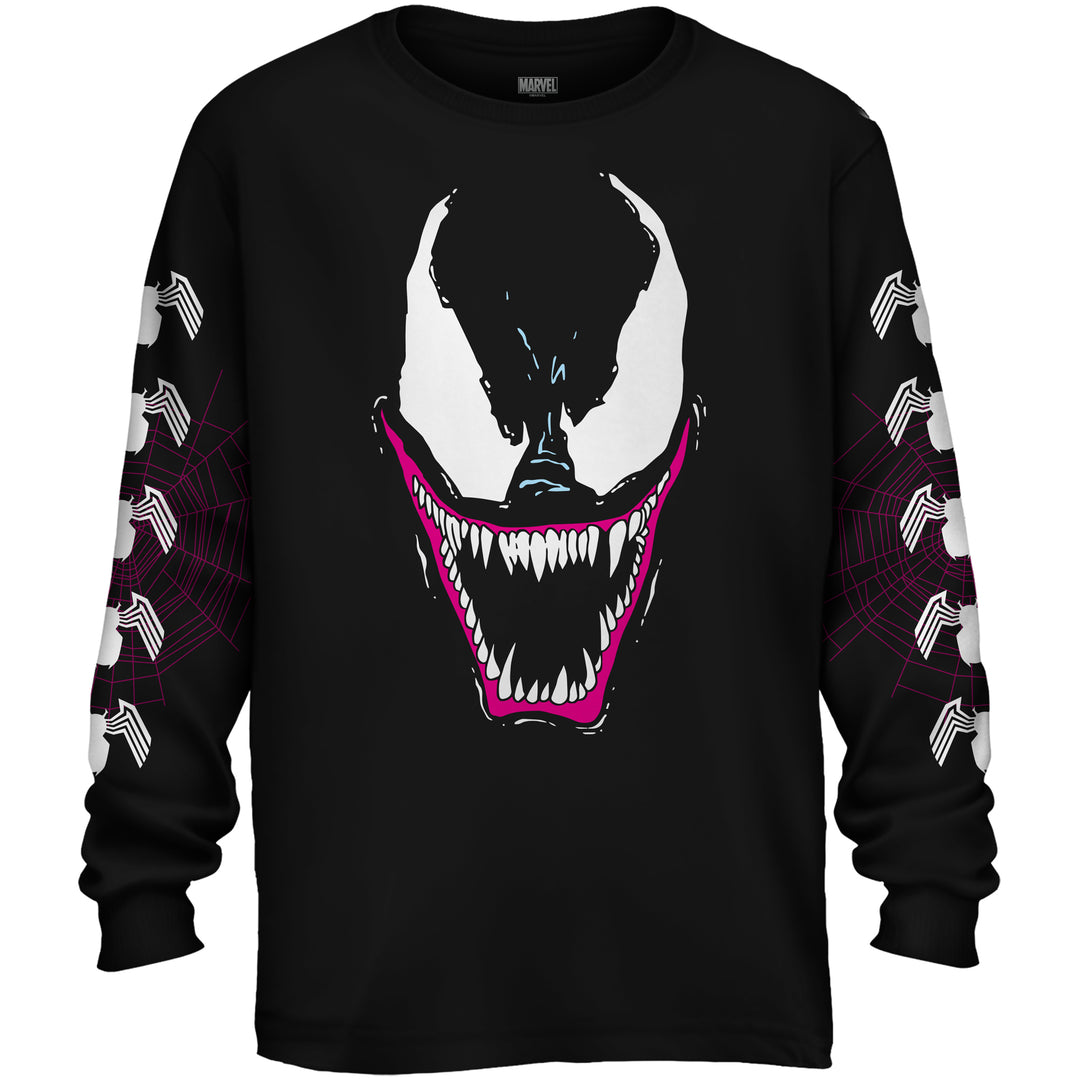 Venom Grin Marvel Comics Adult Long Sleeve T Shirt