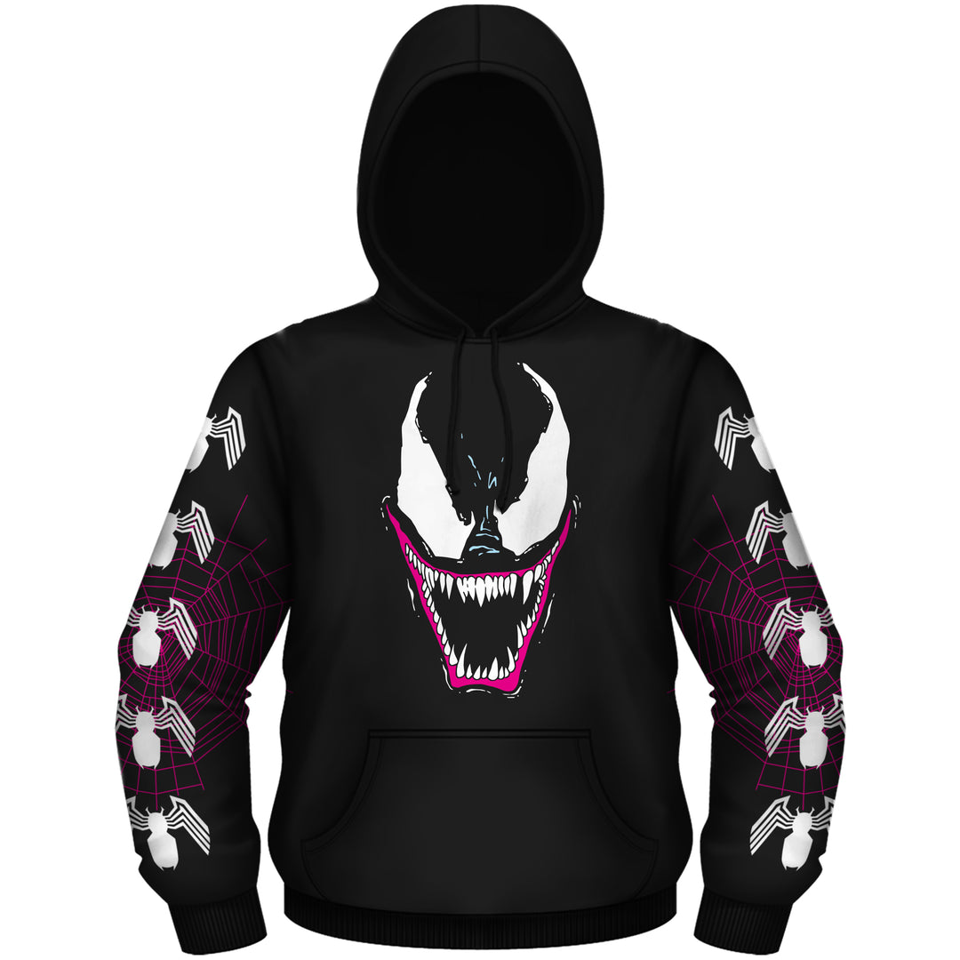 Venom Grin Marvel Comics Officially Licensed Adult Pullover Hoodie
