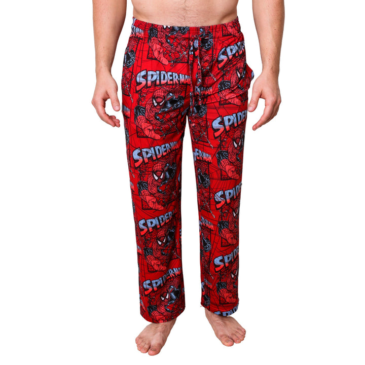 Spider-Man Web Slinger 90's All Over Marvel Lounge Sleep Pants