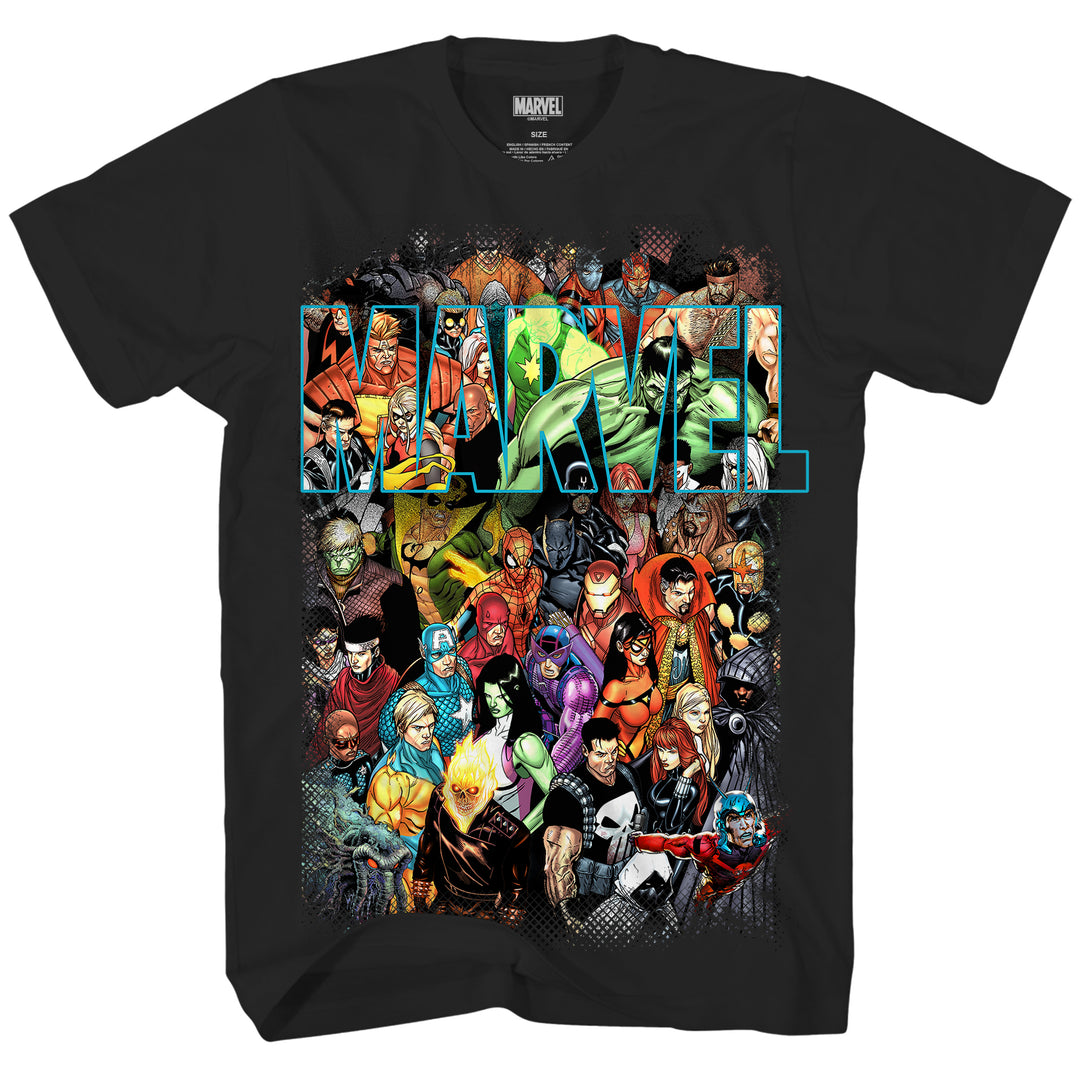 Marvel Team Up Group Shot Marvel Comics Adult T-Shirt