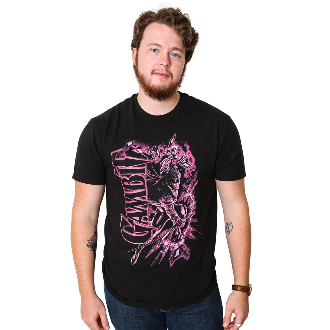 X-Men Gambit Glow Marvel Comics Adult T-Shirt