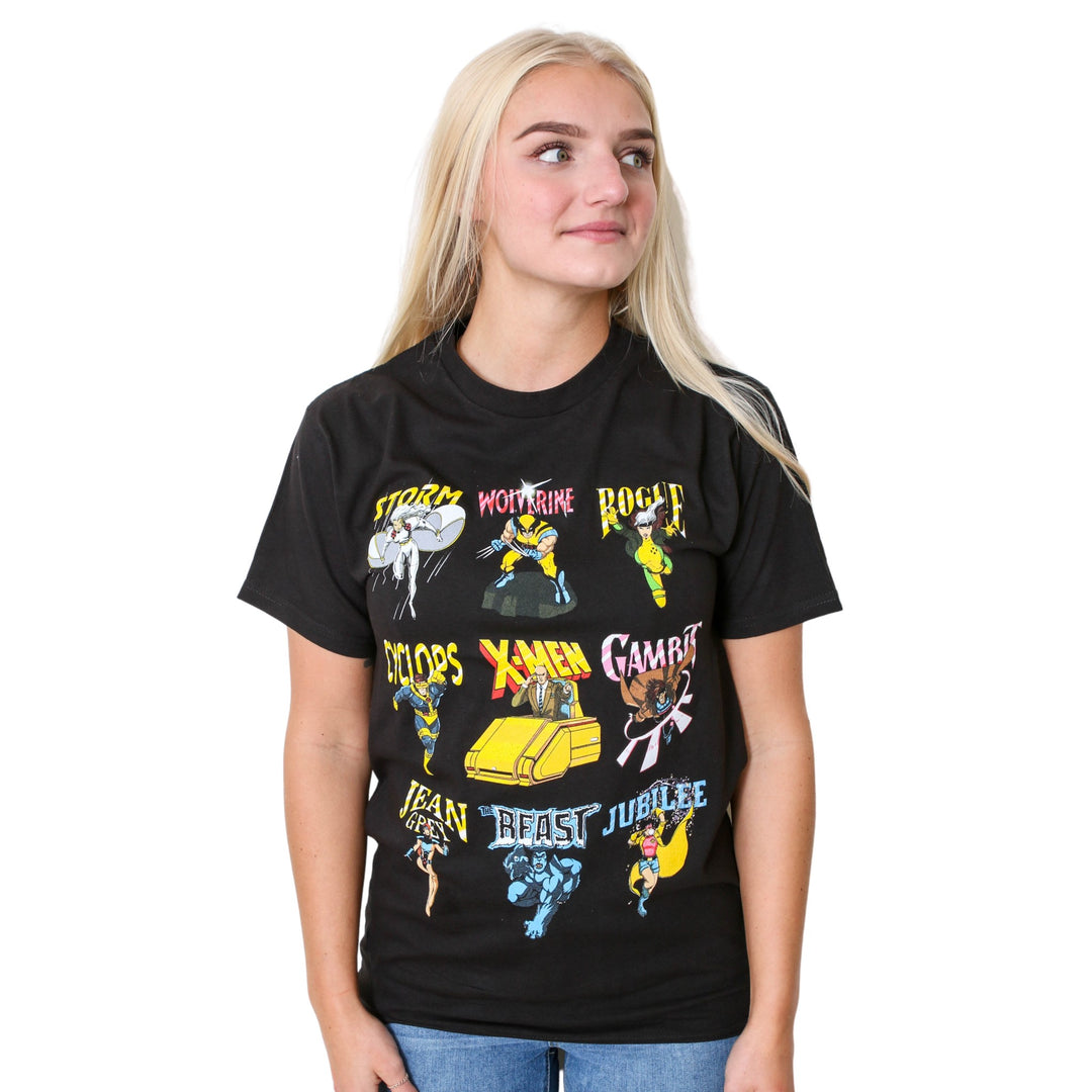 X-Men 90's Animated Series Group Marvel Comics Adult T Shirt