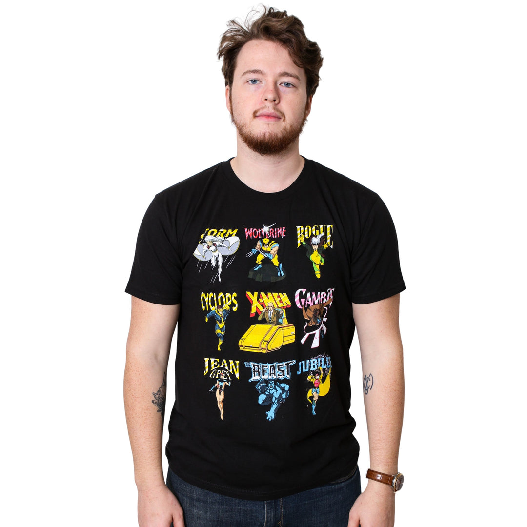 X-Men 90's Animated Series Group Marvel Comics Adult T Shirt