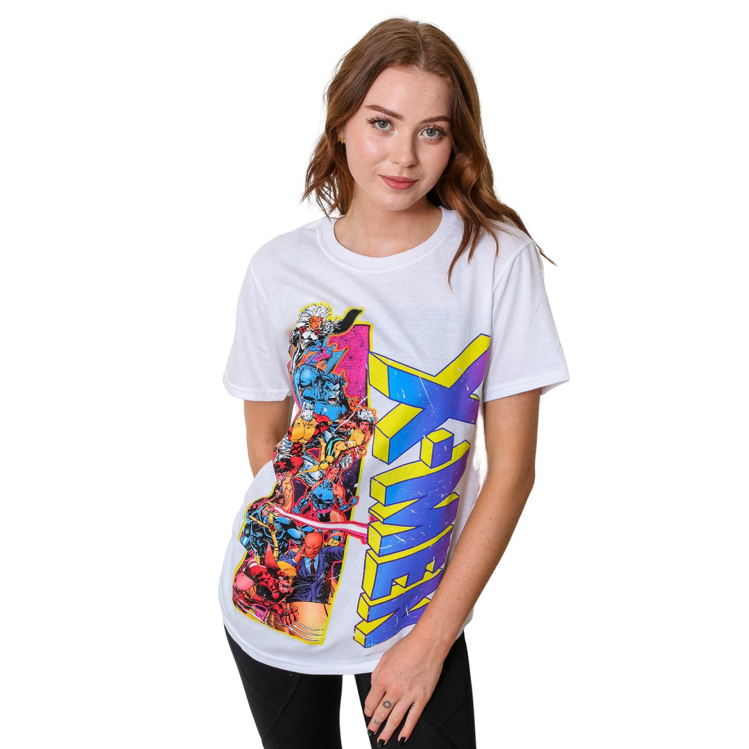 Marvel X-Men 90's Team Wolverine Gambit Rogue Cyclopes Men's T-Shirt
