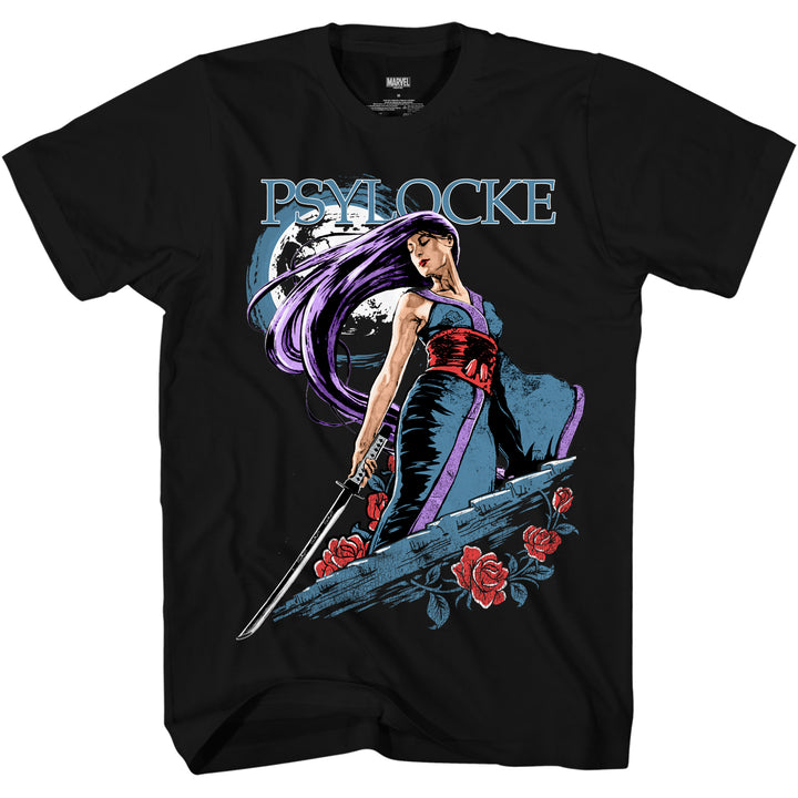 X-Men Psylocke Moon Marvel Comics Adult T-Shirt