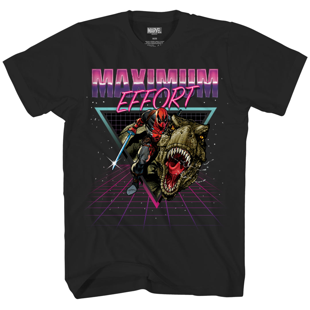 Deadpool Crazy Maximum Effort Marvel Adult T-Shirt