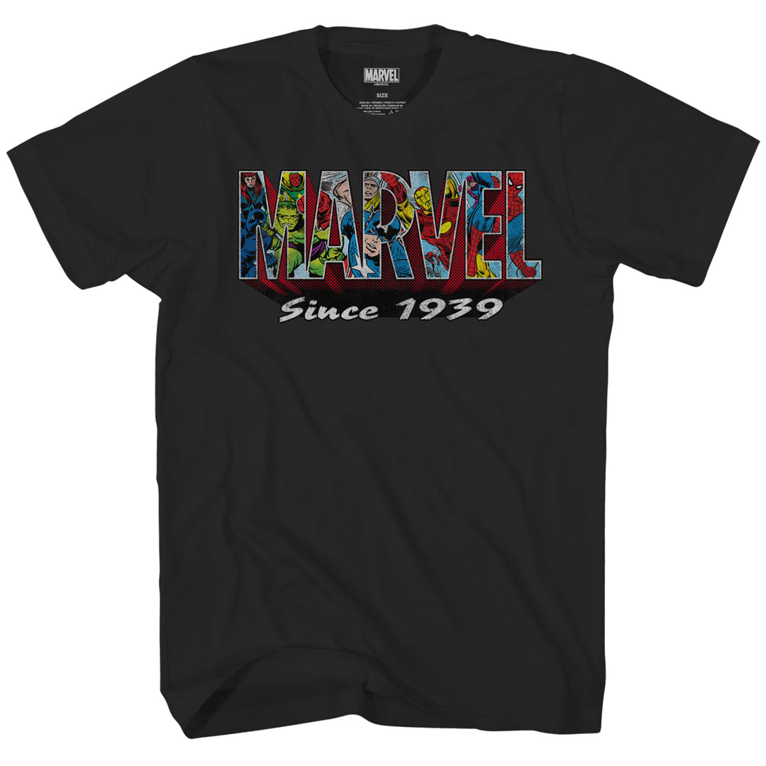 Marvel Logo Full Of Comics Since 1939 Adult T-Shirt