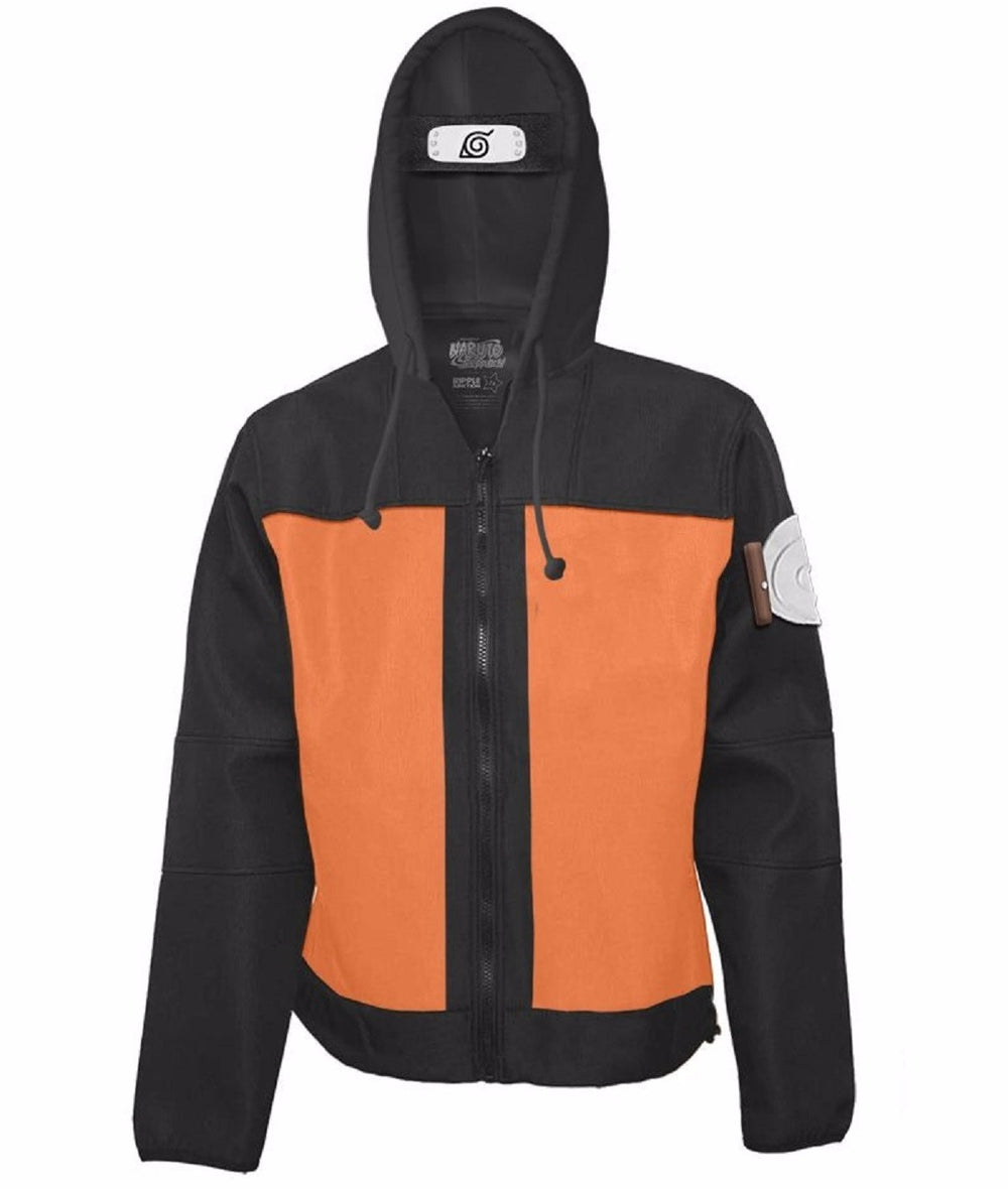 Naruto Shippuden Naruto Costume Adult Zip Up Hoodie