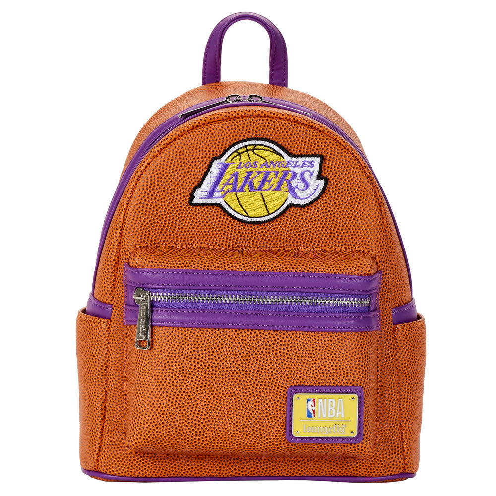 NBA Los Angeles Lakers Basketball Logo Mini Backpack Double Strap Shoulder Bag Purse