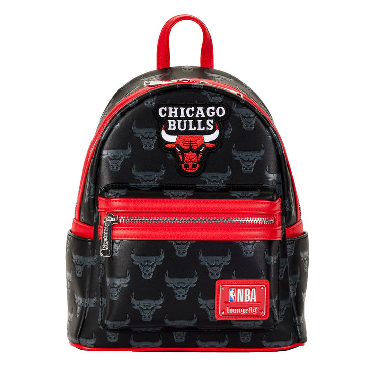 NBA Chicago Bulls Logo Mini Backpack Double Strap Shoulder Bag Purse