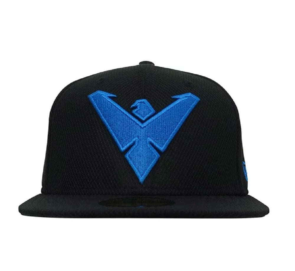 Nightwing Symbol New Era 9Fifty Black Scarlet Snapback Cap Hat