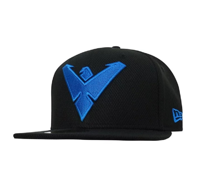 Nightwing Symbol New Era 9Fifty Black Scarlet Snapback Cap Hat