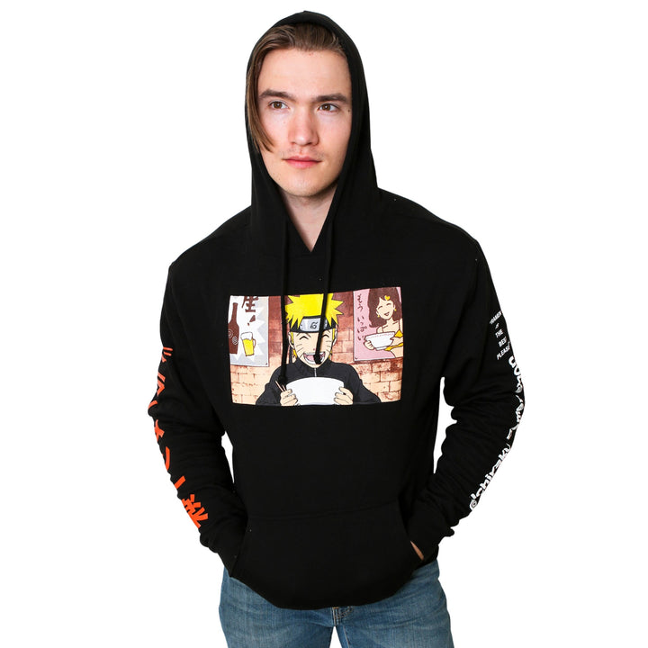 Naruto Shippuden Ichiraku Ramen With Sleeve Prints Anime Adult Pullover Hoodie