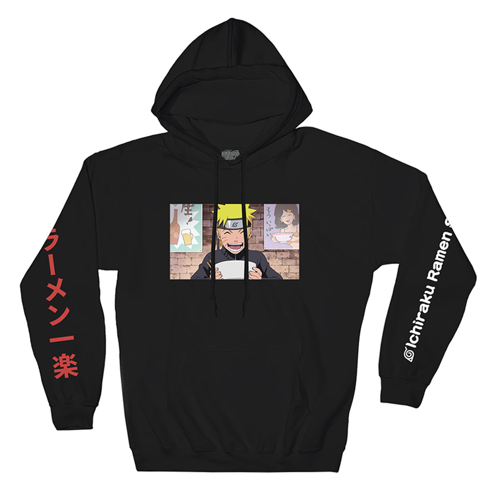 Naruto Shippuden Ichiraku Ramen With Sleeve Prints Anime Adult Pullover Hoodie