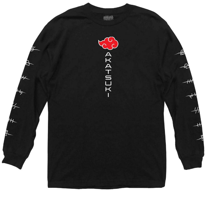 Naruto Shippuden Akatsuki Anti Village Symbols Cloud Anime Adult Unisex Long Sleeve T-Shirt