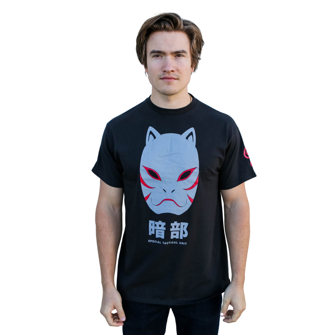 Naruto Shippuden Anbu Black Ops Mask Anime T Shirt