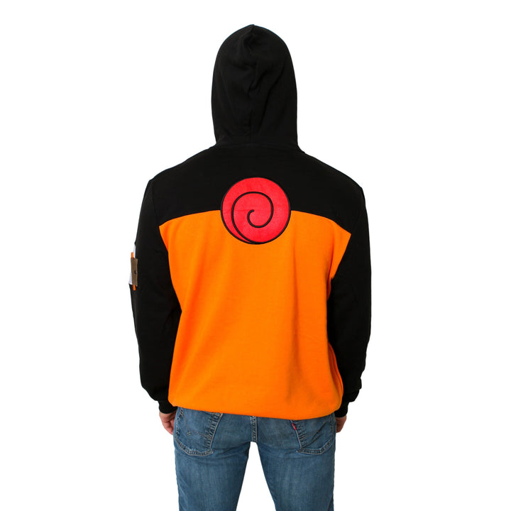 Naruto Shippuden Naruto Costume Adult Zip Up Hoodie