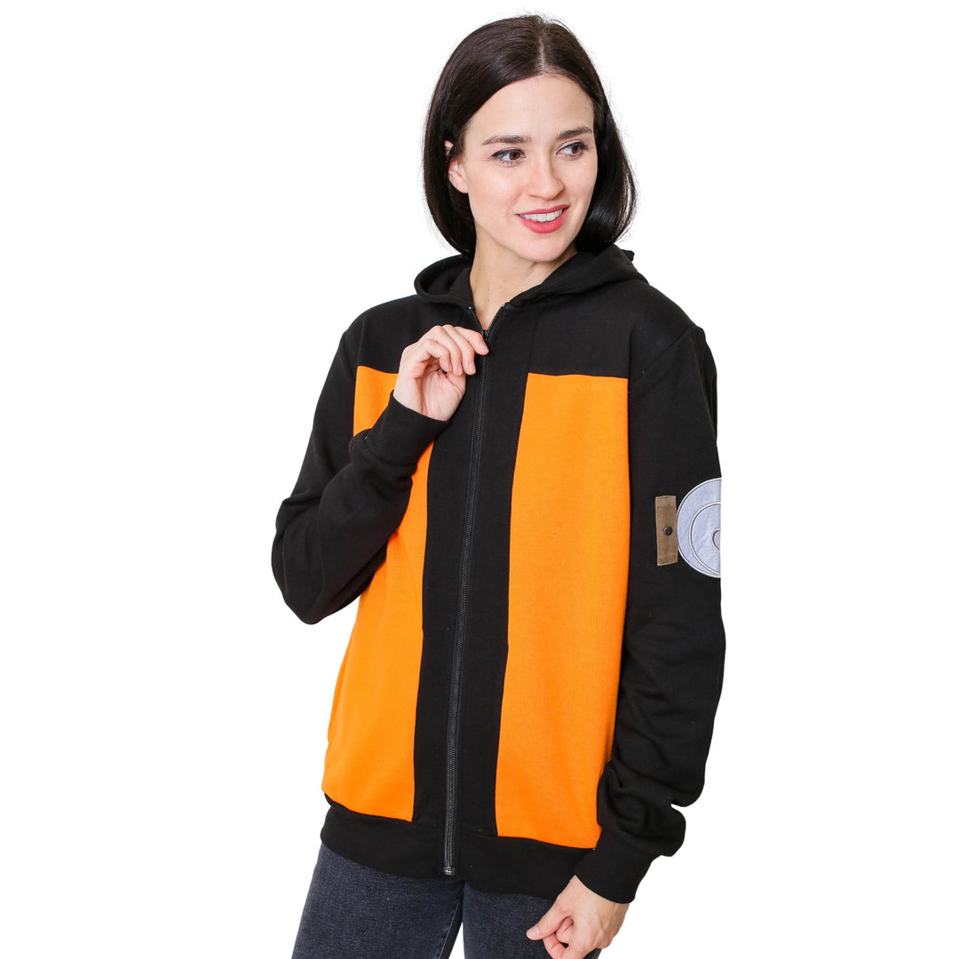 Naruto Shippuden Naruto Costume Adult Zip Up Hoodie