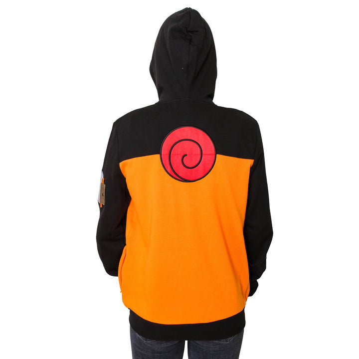 Naruto Shippuden Naruto Costume Adult Zip Up Hoodie