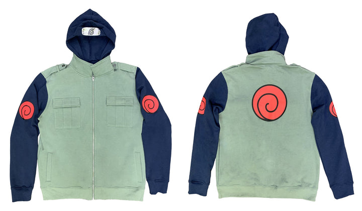 Naruto Shippuden Kakashi Hatake Cosplay Military Style Hoodie With Headband