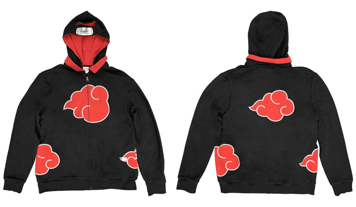 Naruto Shippuden Itachi Akatsuki Hidden Leaf Symbol Cosplay Hoodie With Headband