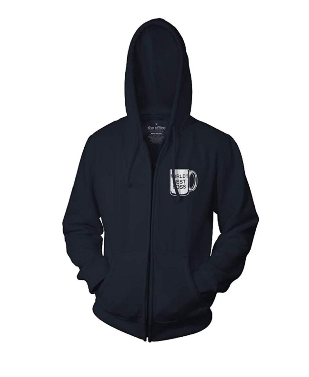 The Office Worlds Best Boss and Dunder Mifflin Zip Up Fleece Hoodie