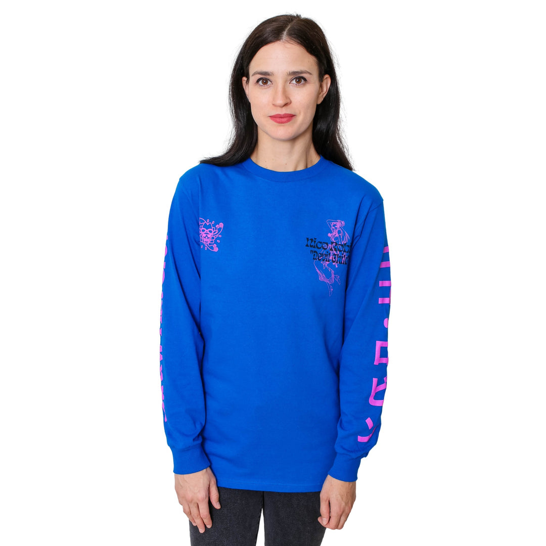 One Piece Nico Robin Demon Child Anime Adult Long Sleeve Graphic T-Shirt