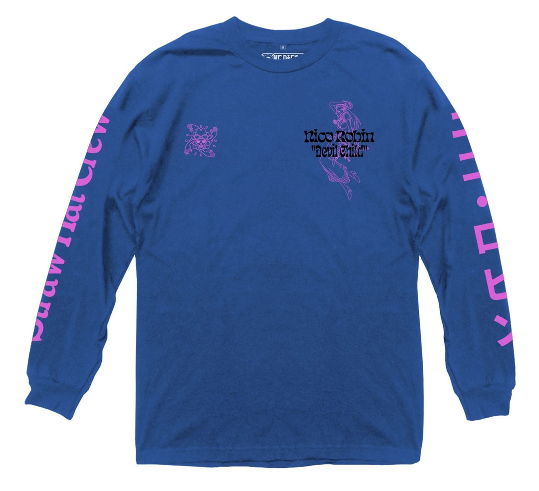One Piece Nico Robin Demon Child Anime Adult Long Sleeve Graphic T-Shirt