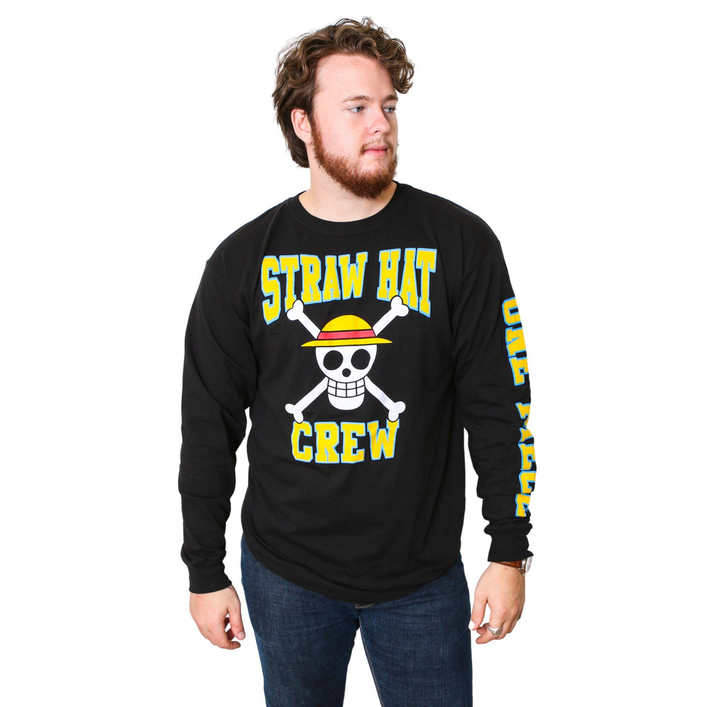 One Piece Straw Hat Crew Athletic Type Anime Adult Long Sleeve T-Shirt
