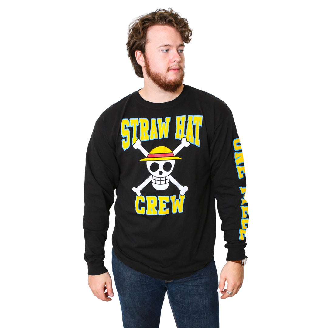 One Piece Straw Hat Crew Athletic Type Anime Adult Long Sleeve T-Shirt