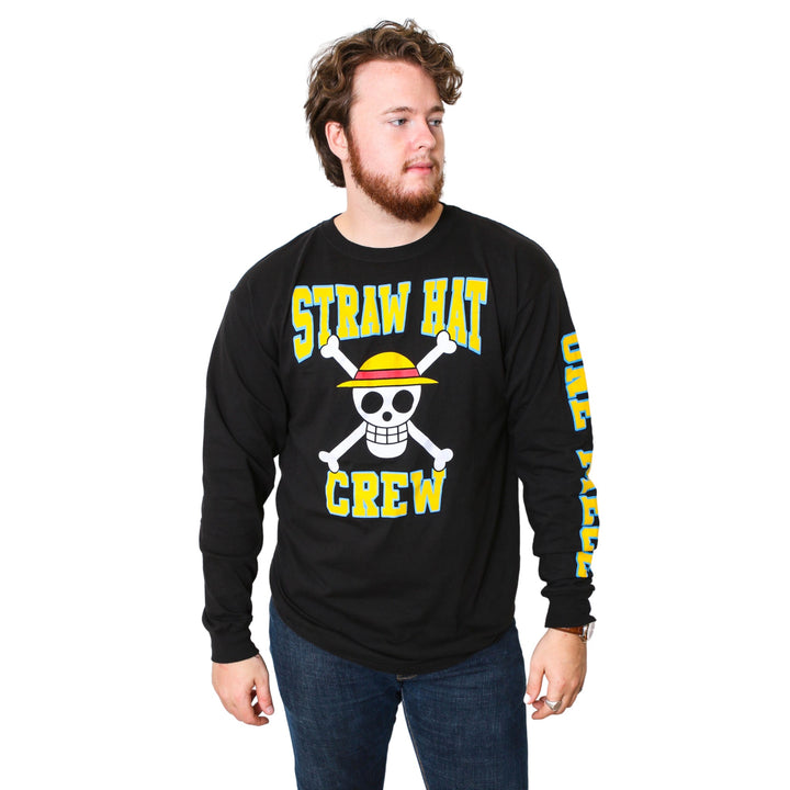 One Piece Straw Hat Crew Athletic Type Anime Adult Long Sleeve T-Shirt