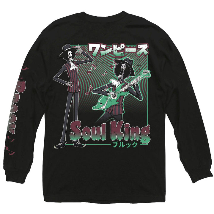 One Piece Brook Soul King Officially Licensed Adult Long Sleeve T-Shirt