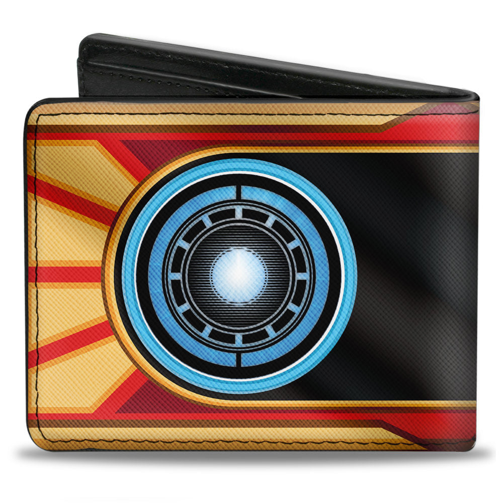 Iron Man Text Arc Reactor Marvel BI Fold Wallet